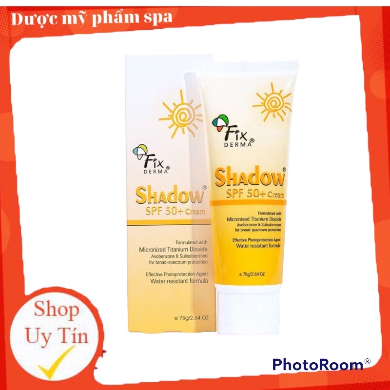 (HÀNG CHÍNH HÃNG) kem chống nắng Fixderrma Shadow SPF 50+ cream