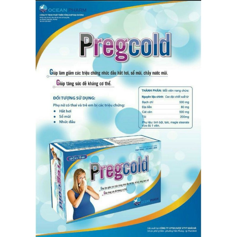 Cảm cúm Dành Cho Phụ Nữ Có Thai Và Cho Con Bú PREGCOLD.