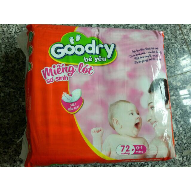 miếng lót sơ sinh Goodry size Newborn 1 cho bé sơ sinh