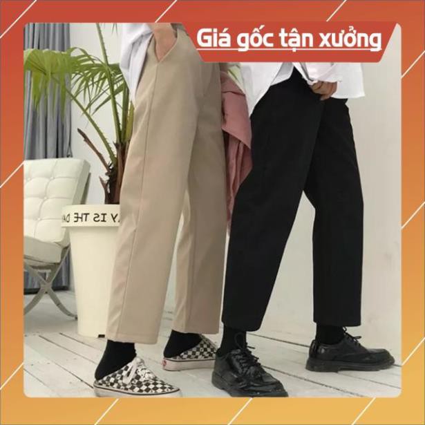 Quần ống rộng cúc Kaki K&A Form thụng ❤️ Unisex ❤️ Freeship ❤️ Giá rẻ nhất