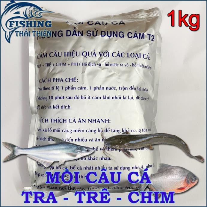 SALE GIẢM GIÁ GÓI MỒI CÂU CÁ TRA-CHIM-TRÊ  T2 1KG-MỒI CHUYÊN CÂU CÁ TRA-CHIM-TRÊ T2-CÁM CÂU CÁ