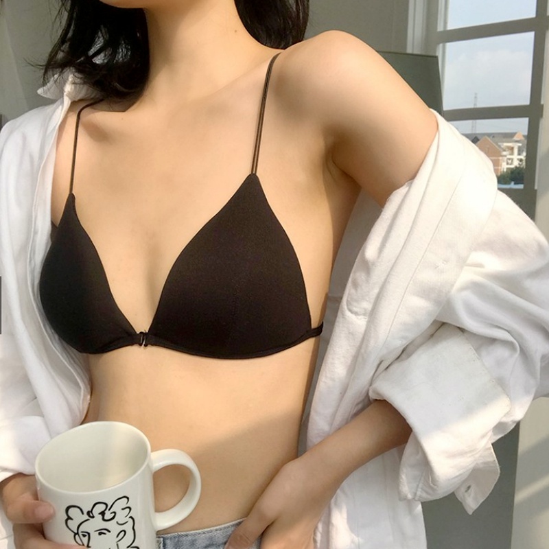 Áo Ngực Cotton Hình Tam Giác Thoáng Khí Phong Cách Pháp Quyến Rũ Thời Trang Cho Nữ