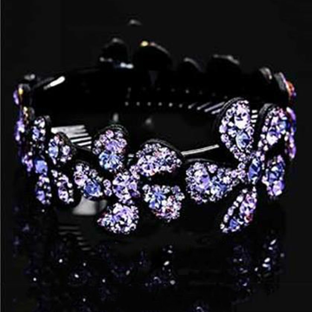 Kẹp Tóc Dạng Xoắn Đính Đá Hình Hoa Thời Trang Cho Nữ