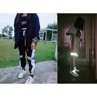 quần phản quang chất dù 2 màu đen và trắng ( size M đến XXL )