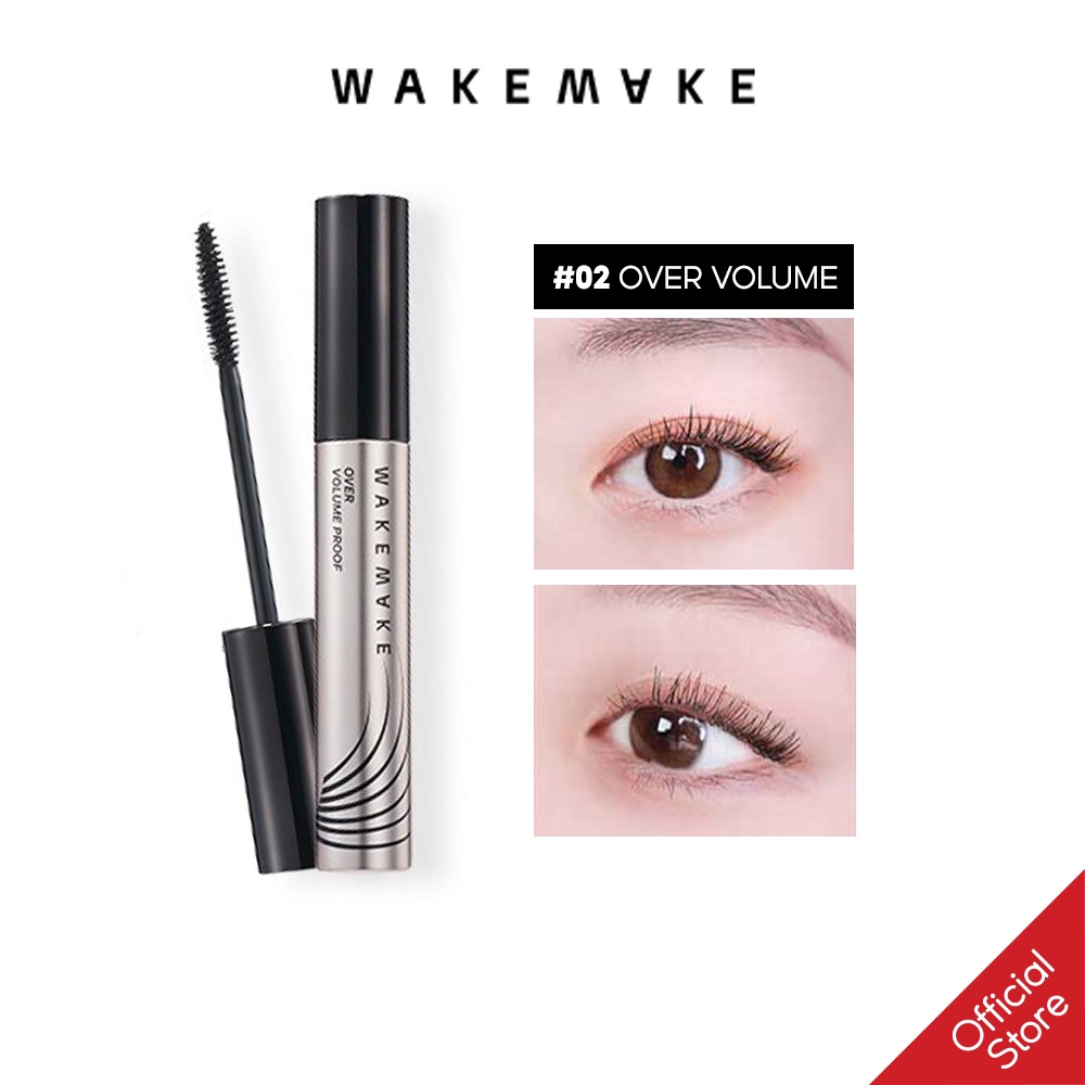 Chuốt mi lâu trôi WakeMake Over Volume Proof Mascara Black 1+1 (2202) 8g