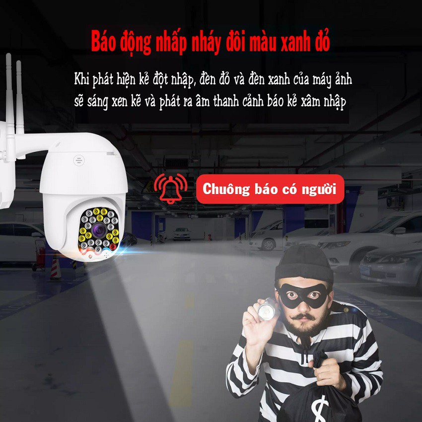 CAMERA IP WIFI YOOSEE PTZ X3000 5.0 Mpx,Xoay 360 độ, chống nước, xoay 360 đàm thoại 2 chiều báo động từ xa BH 5 năm | BigBuy360 - bigbuy360.vn
