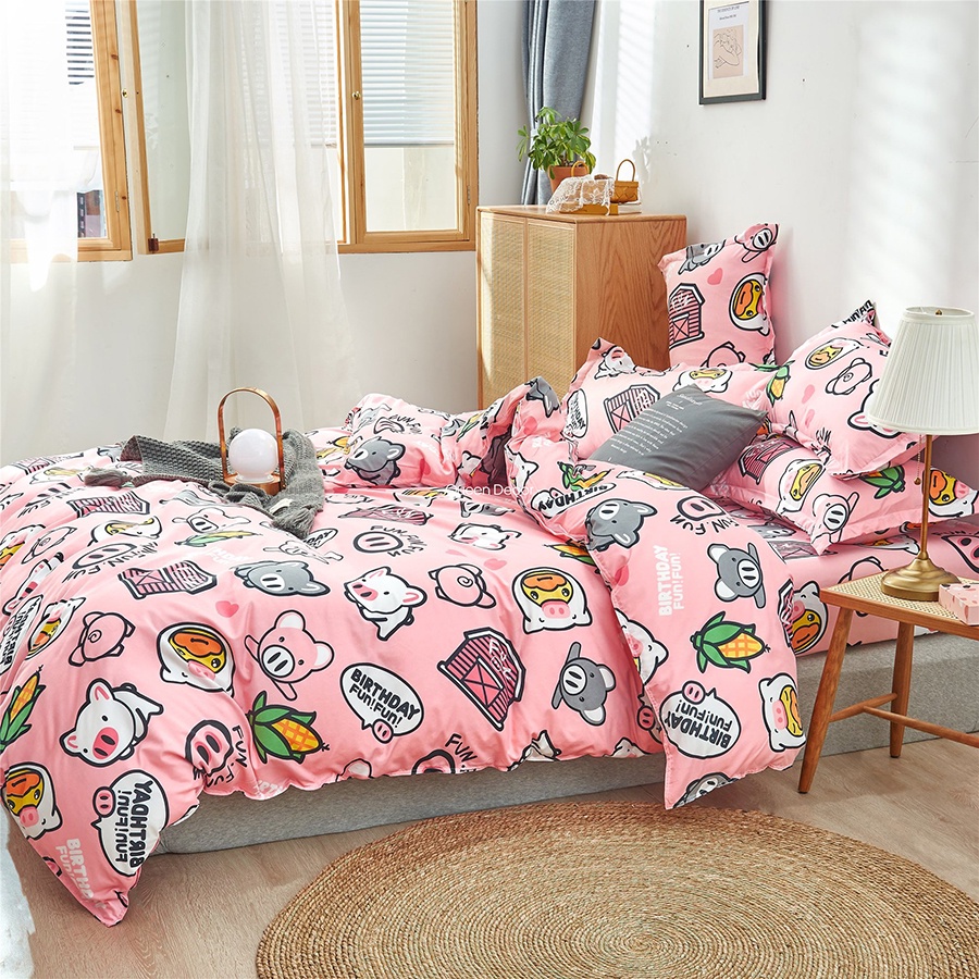 Bộ Chăn Ga Gối, Ga Giường Cotton Poly Set 4 Món, 5 Món M2, M6, M8, 2M2 Thu Đông, Bo Chun Miễn Phí - Queen Decor | BigBuy360 - bigbuy360.vn