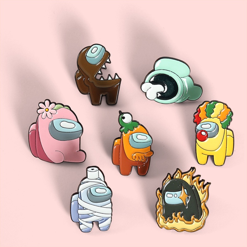 Ghim Cài Áo Hợp Kim Tráng Men Hình Nhân Vật Hoạt Hình Sáng Tạo