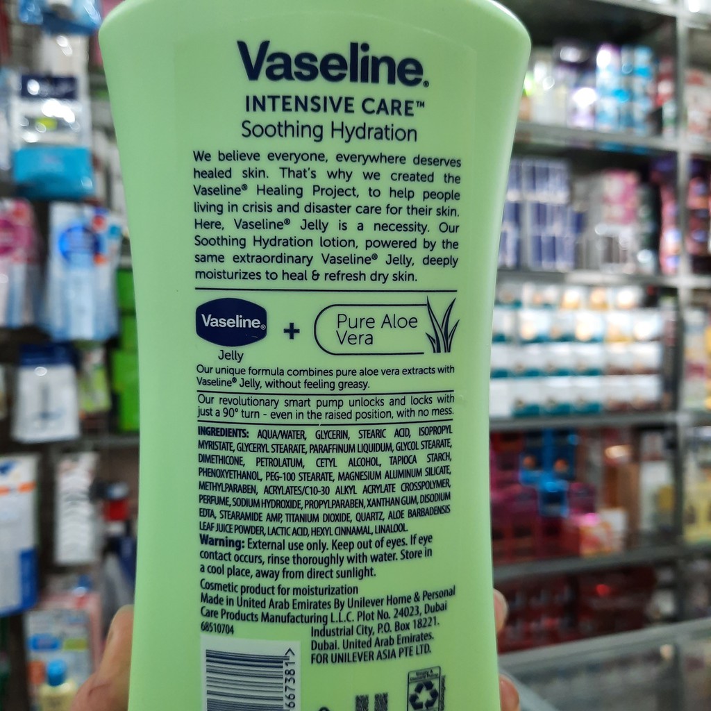 Sữa Dưỡng Thể Vaseline Intensive Care Aloe Soothe 725ml