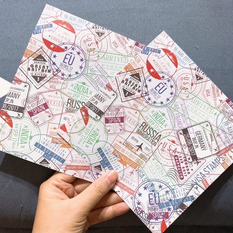 Set 2 tờ giấy hình dán in hoa văn trang trí sổ tay, bullet journal, làm giấy ghi chú DIY 🖌📝📖✨✨