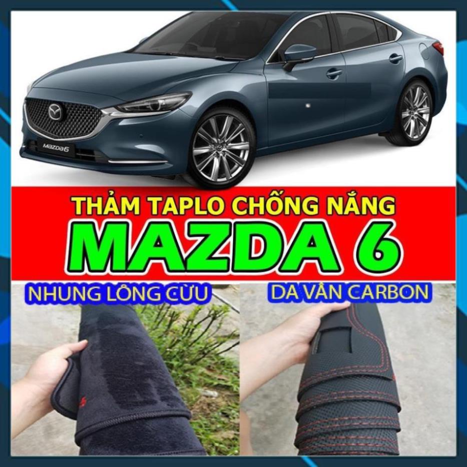 THẢM TAPLO MAZDA6 LÓT TAPLO XE HƠI CAO CẤP HÀNG 3 LỚP CÓ CHỐNG TRƯỢT BẢO HÀNH 24 THÁNG DA VÂN CARBON NHUNG LÔNG CỪU