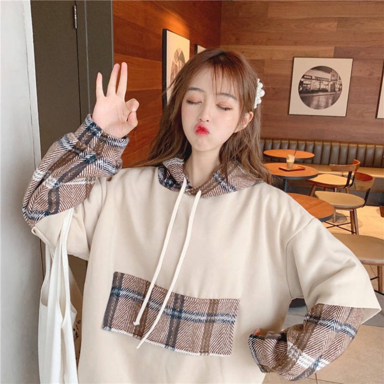 Áo Hoodie Nữ, Áo Nỉ Bông Tay Dạ Có Mũ Hàng Taobao Siêu Đẹp Thời Trang Xinh Xắn Dễ Thương | BigBuy360 - bigbuy360.vn