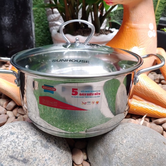 NỒI INOX 5 ĐÁY SUNHOUSE đủ size (SHG788)