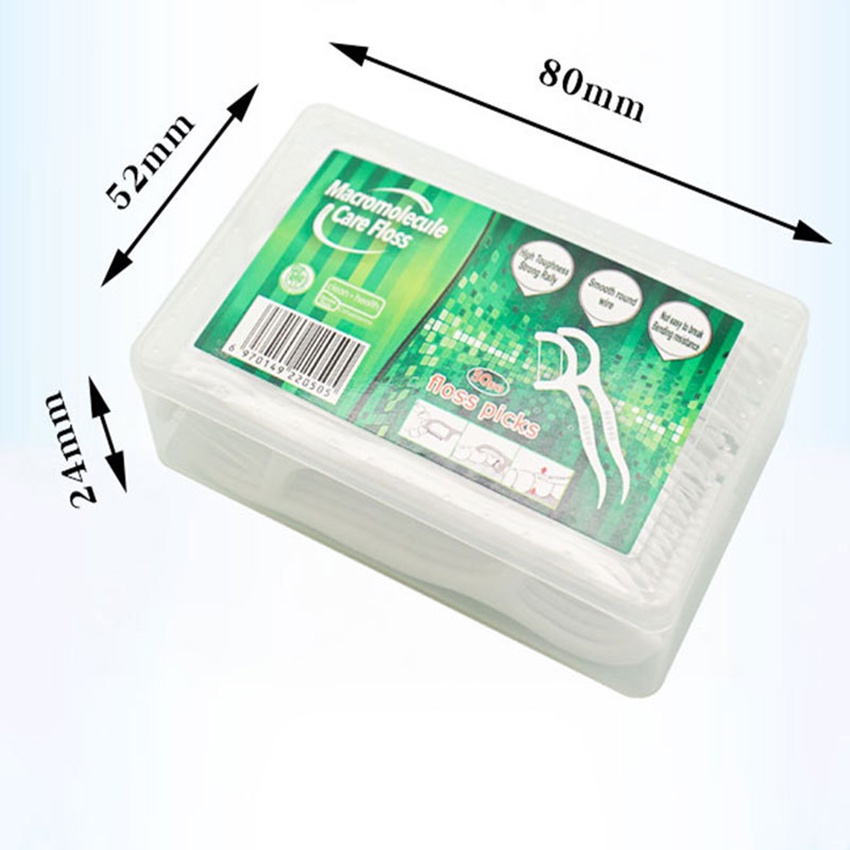 Tăm Chỉ Nha Khoa Hộp 50 Cây, Sợi Chỉ Mỏng - Bền, Dễ Dàng Làm Sạch Kẽ Răng - G18