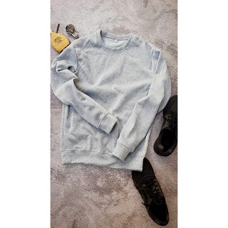 Áo Sweater nỉ trơn thu đông 3 màu 2019
