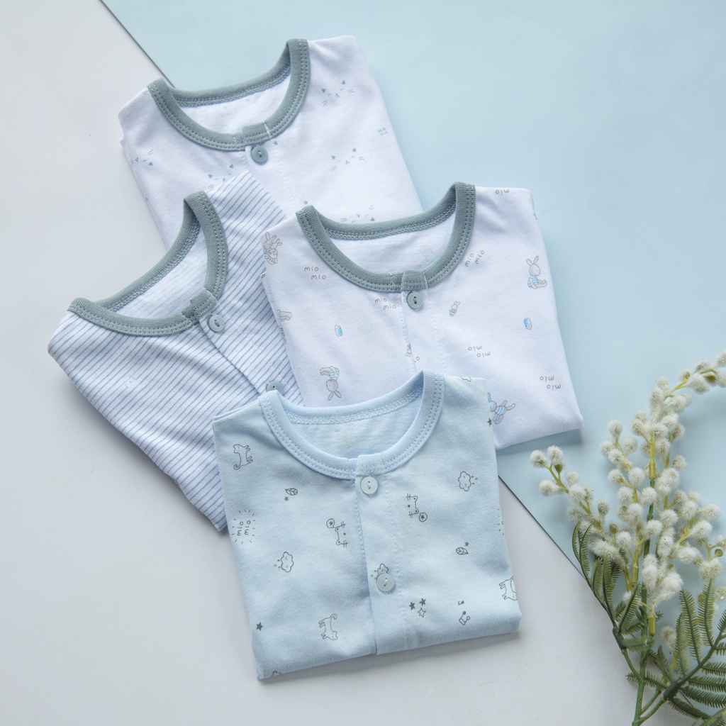 Combo 4 Áo Tay Cộc Sơ Sinh MIOMIO Vải Cotton Cho Bé Trai, Bé Gái  Thiết Kế Mùa Hè | Thoáng Mát Dễ Chịu