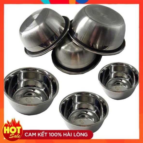 Thau chậu bát sâu lòng inox su 304 siêu dày nhiều size 18-20-22- 24-26-30-32-34-36-38-40cm,🥣 bát trộn bột inox