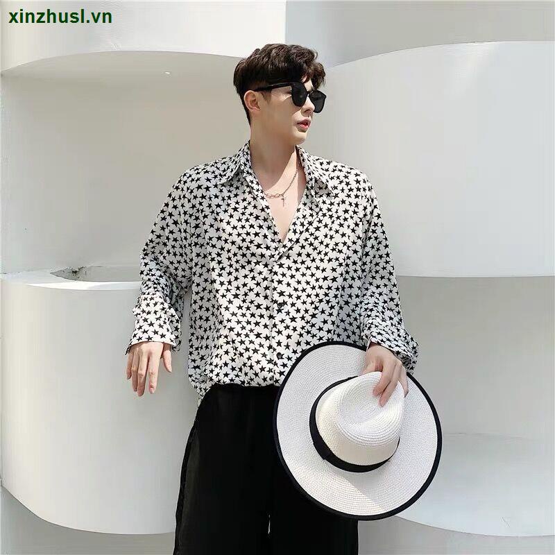 Áo Sơ Mi Tay Dài Họa Tiết Hoa Cúc Thời Trang Cho Nam