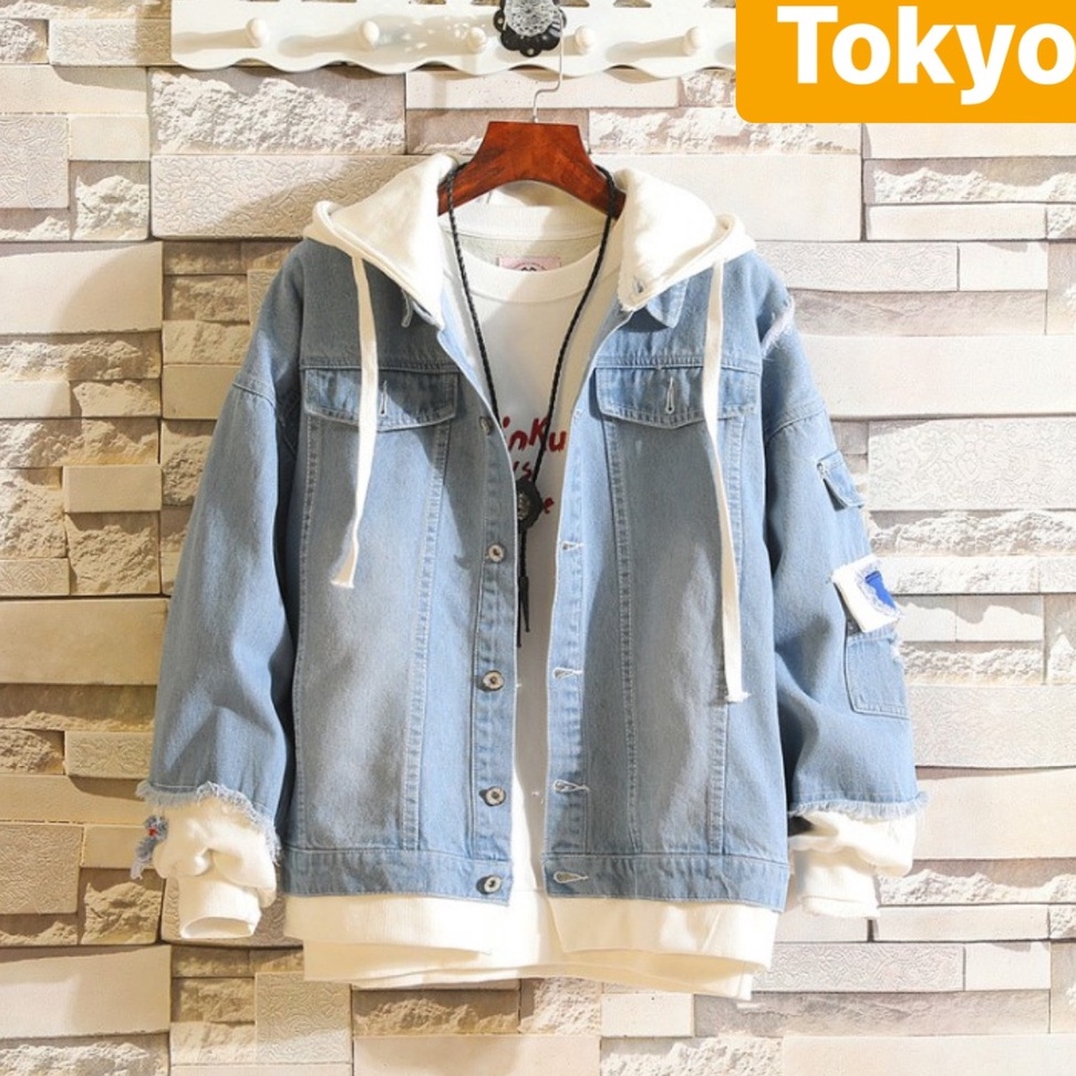 ÁO KHOÁC CHẤT BÒ JEAN NAM NỮ CÓ NÓN NỈ HÀN QUỐC CAO CẤP MẪU MỚI SIÊU ĐẲNG CẤP CHO MỌI CHÀNG TRAI- TOKYO FASHION