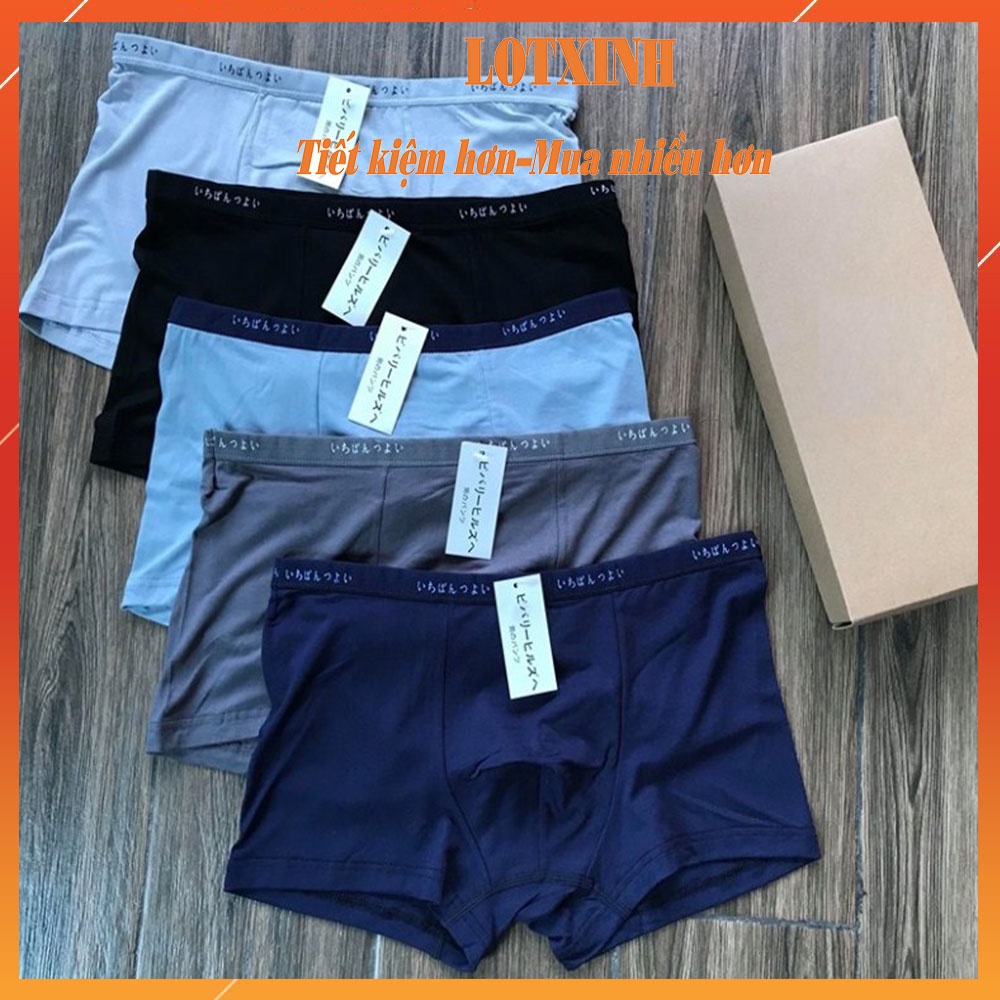 [TÚI 2] Quần Sịp Đùi Nam Boxer, Quần Lót Nam Cotton Cao Cấp Co Giãn 4 Chiều LOTNAM07