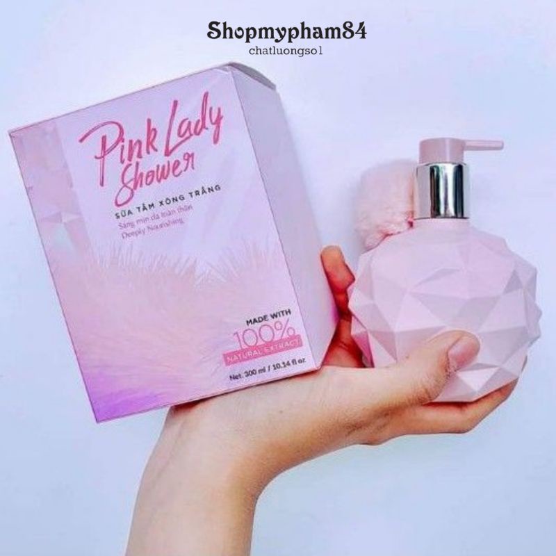 Sữa Tắm Xông Trắng Pink Lady Shower,Cho Da Trắng Sáng Mịn Màng300ml