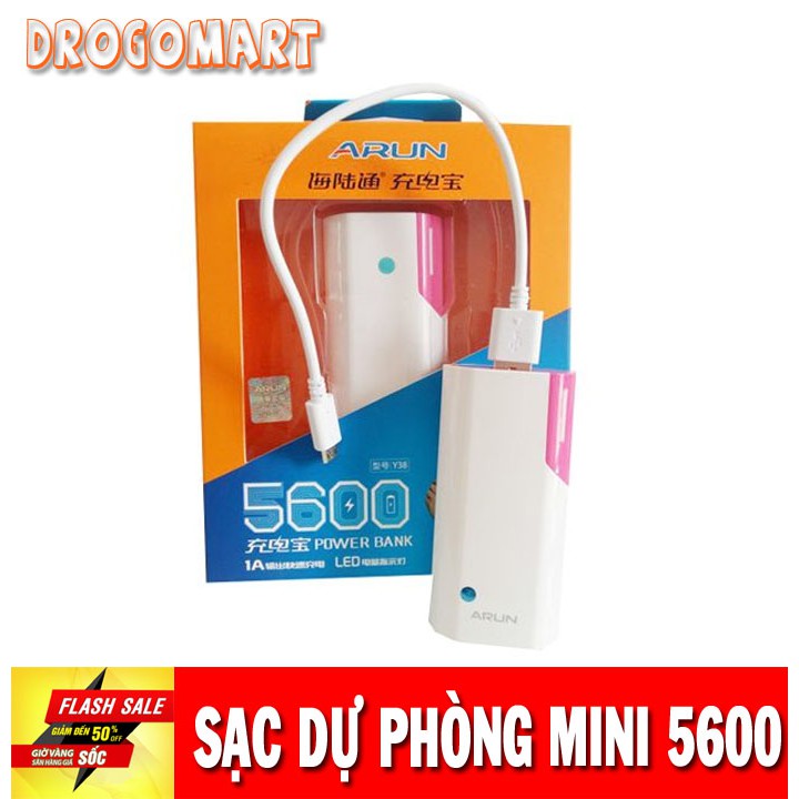 ( FREESHIP 99K ) Sạc dự phòng Arun 5600 mAh Bảo Hành 6 tháng