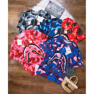 FREESHIP ĐƠN 99K_Áo thun Bape cá mập gạch ngực
