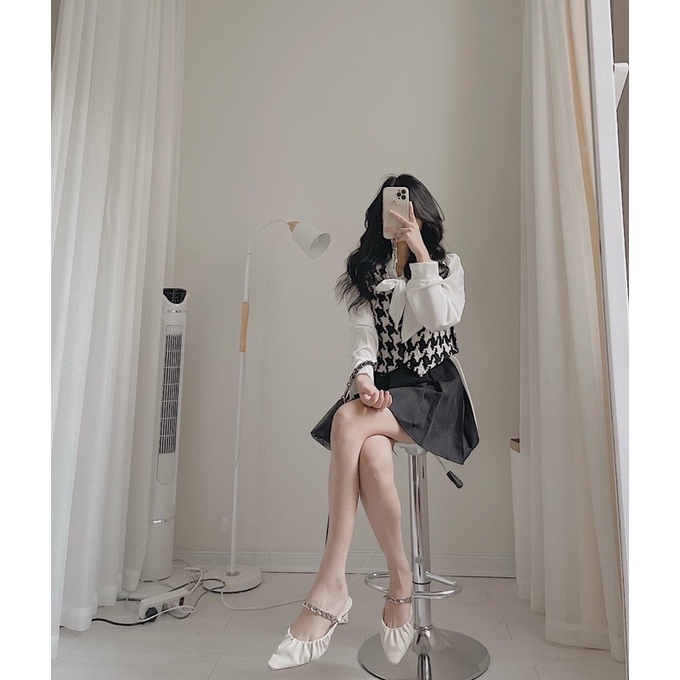 Set áo sơ mi + gile kèm chân váy siêu rẻ | BigBuy360 - bigbuy360.vn