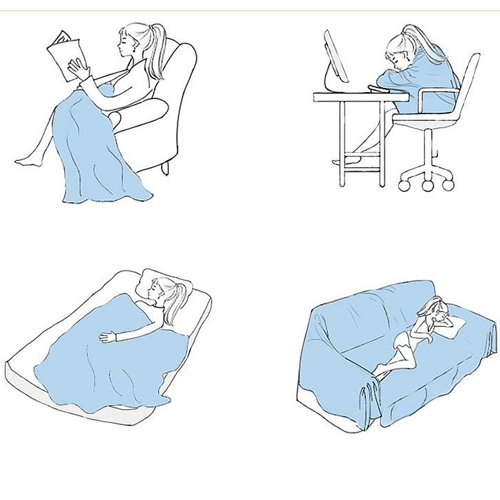 Thảm cotton trải sofa trơn phong cách Bắc Âu/ chăn thổ cẩm phủ ghế vintage - Minimalist Nordic Sofa Cover Blanket