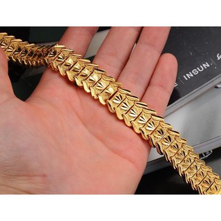 Lắc Tay Nam Mạ Vàng 24k Hoa Văn 5 Cánh