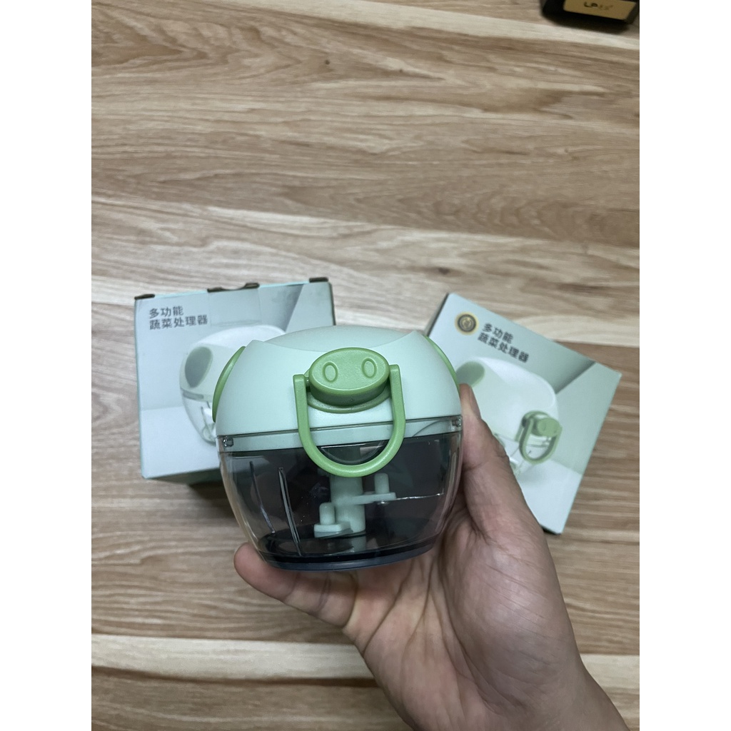 Máy xay tỏi ớt mini, xay rau củ cầm tay siêu tiện lợi 180ml Dụng cụ băm rau củ quả mini cầm tay
