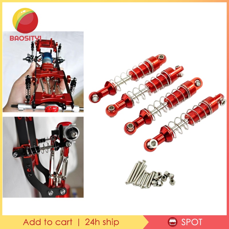Set 1 / 4 Phuộc Giảm Xóc Bằng Kim Loại Nhôm Thay Thế Cho Xe Hơi Điều Khiển Từ Xa MN D90 D91 99S WPL C14 C24 1 / 12
