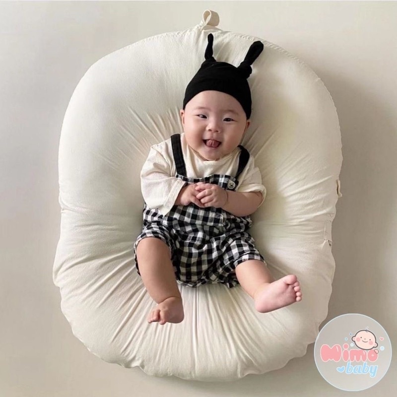 [Nhiều màu] Mũ cho bé 2 tai phong cách Hàn Quốc, cotton mềm mại cho bé dưới 1 tuổi