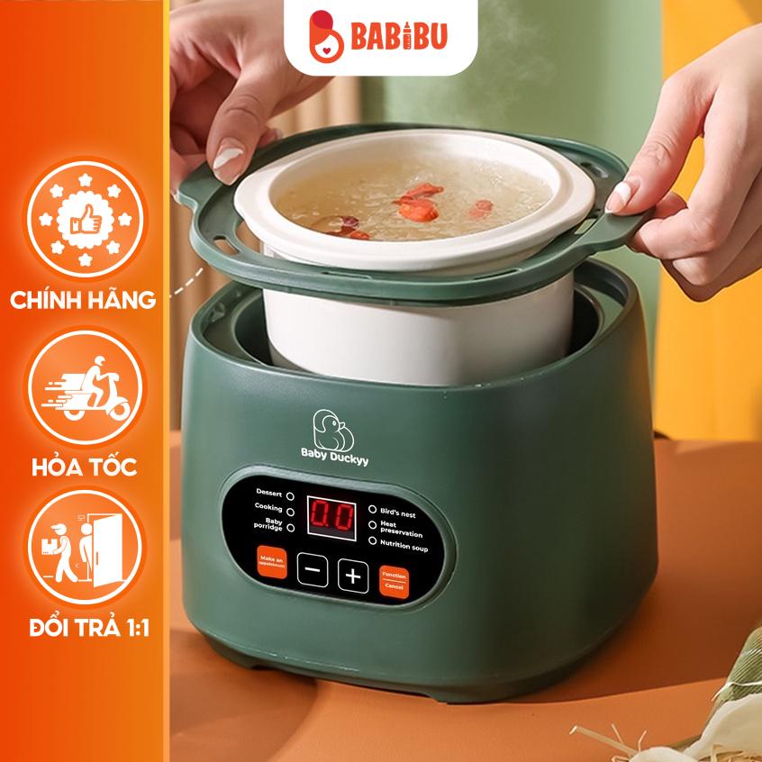 [CHÍNH HÃNG - BẢO HÀNH 12 THÁNG] Nồi Nấu Cháo Chậm Đa Năng BABY DUCKYY 0,8L  Babibu - N
