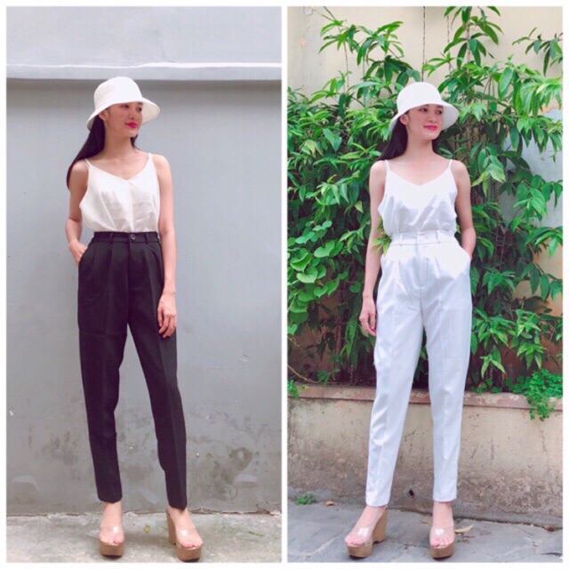 [Có size eo &lt; 100cm] Quần Tây Nữ Baggy Lưng Thun - Quần Tây Bigsize