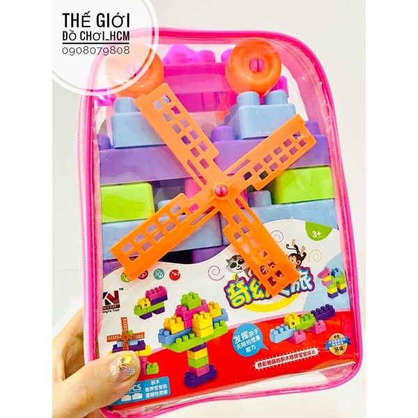 [LEGO] Đồ chơi balo lắp ráp lego nút lớn giúp bé thoả sức sáng tạo