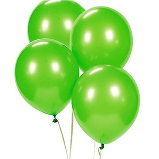 Set 10 bong bóng xanh lá nhũ - Green pearl  balloon bbcs09