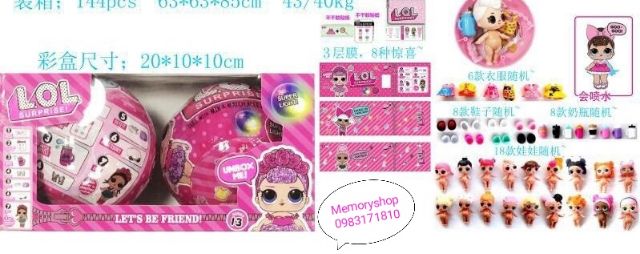 Trứng búp bê bất ngờ suprising doll phong cách LOL kèm phụ kiện giá rẻ