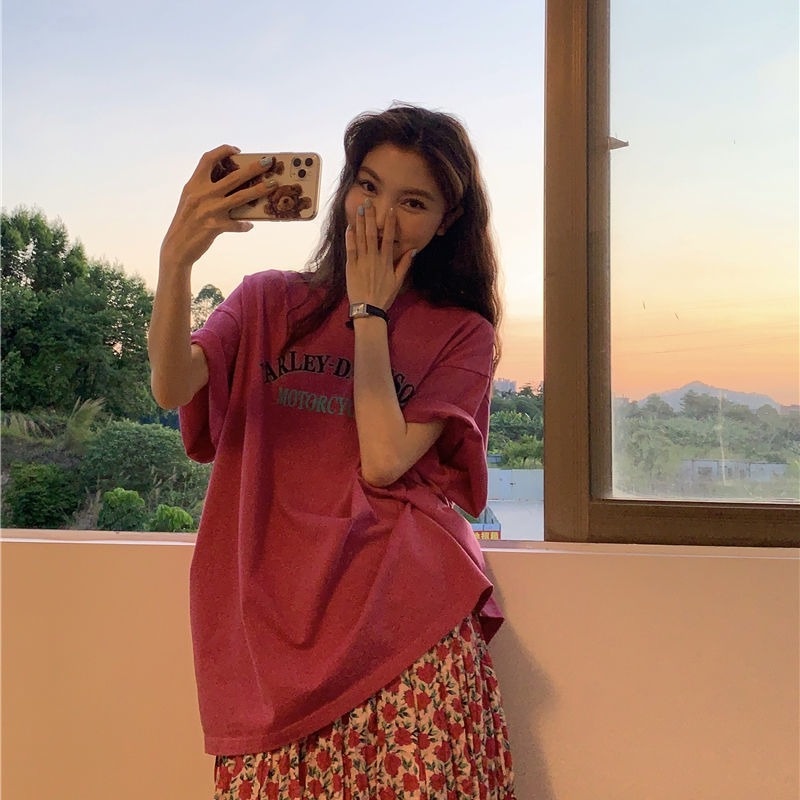 Set Áo Thun Ngắn Tay Và Chân Váy Hoa Thời Trang Dành Cho Nữ