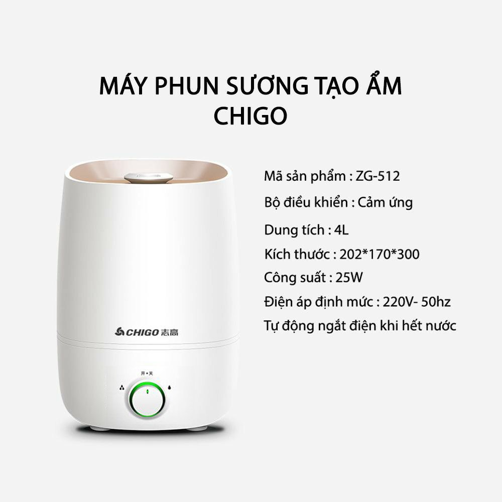 Máy tạo ẩm không khí, Máy Khuếch tán tinh dầu dung tích 4 lít - Máy Cơ