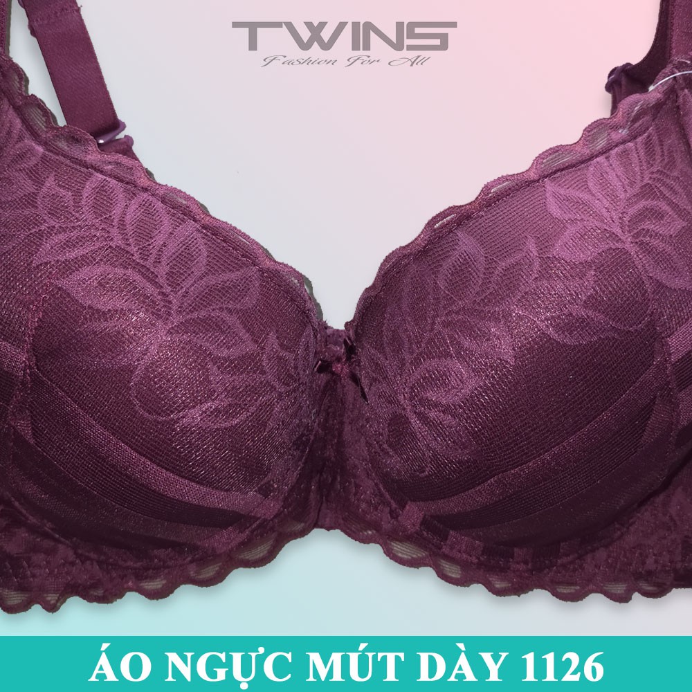 Áo lót nữ ren nâng ngực Lovely 1126 mút ép dày có gọng nguyên ngực lưng bản lớn 4 móc cài size 36-38-40 mặc áo dài