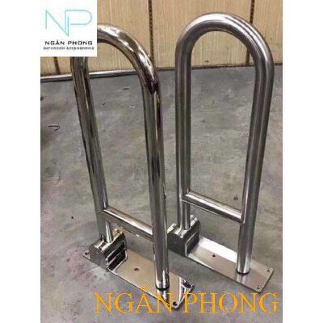 TAY VỊN PHÒNG TẮM INOX 304 - CHỮ H DI ĐỘNG