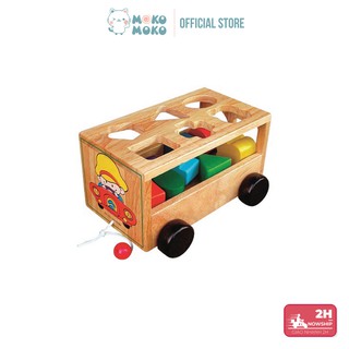 Đồ chơi gỗ thông minh - Bộ đồ chơi bằng gỗ xe chở khối - Sản xuất tại Việt Nam, an toàn, đạt chuẩn Quatest 3