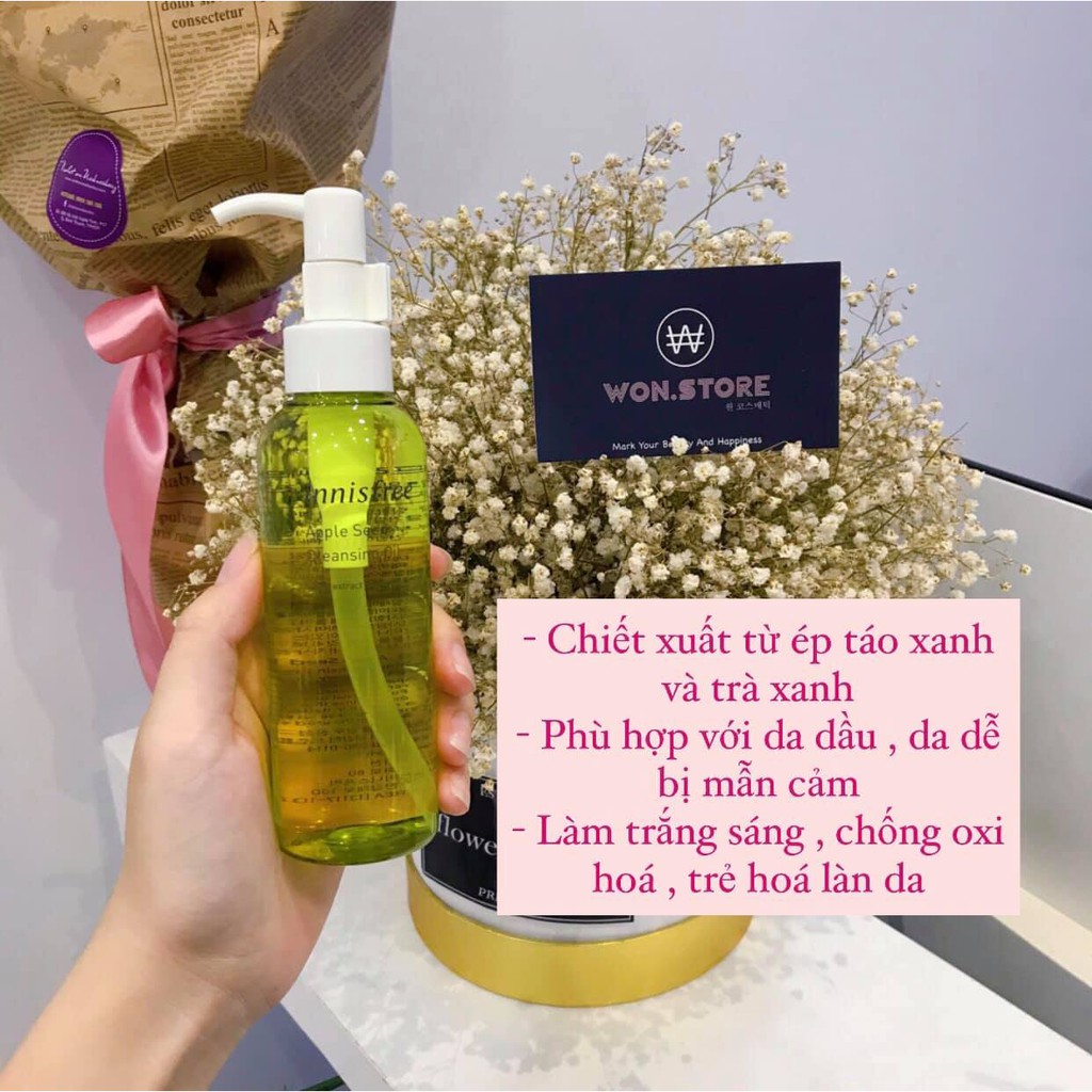 Dầu Tẩy Trang Innisfree Cleansing Oil Đủ mùi ( Táo, Trà Xanh, Olive) 150ml [ Chính Hãng]