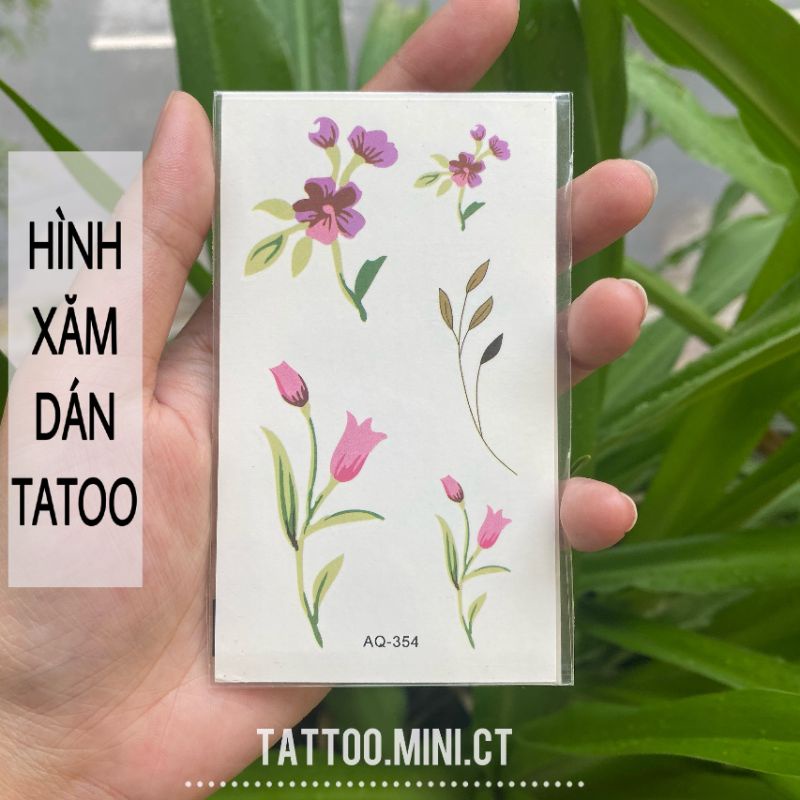Hình xăm dán tattoo mini hoa aq354.Xăm dán tatoo mini tạm thời, size &lt;10x6cm