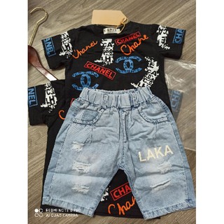 Set bộ bé trai áo ct quần jean hàng quảng châu