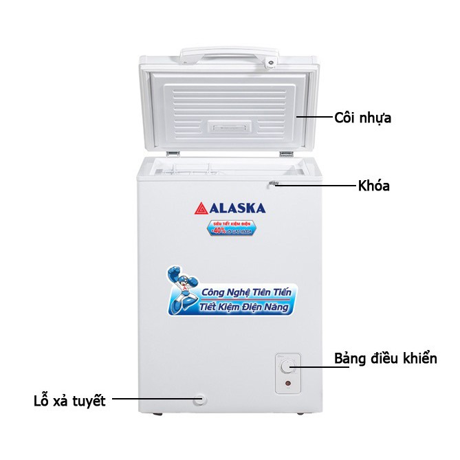 Tủ đông Alaska BD-150 - Chính hãng - Bảo hành 24 tháng- Mới 100%