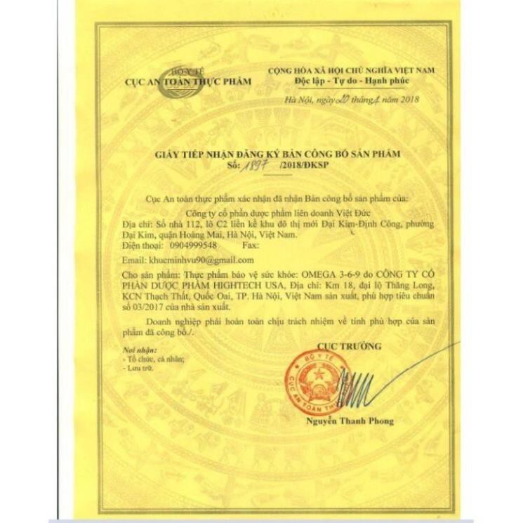 Viên uống Omega 369 Tăng cường dưỡng chất cho mắt giúp mắt sáng đẹp da Hộp 100 viên