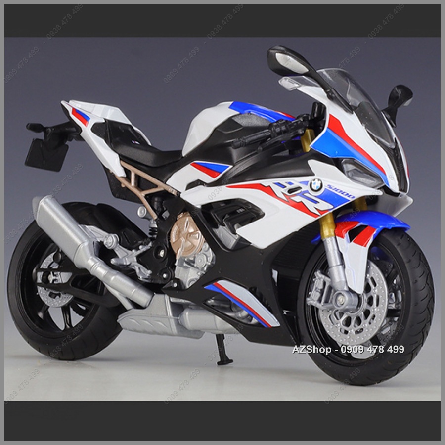 Xe Mô Hình Siêu Moto BMW S1000RR Cá Voi Sát Thủ - Tỉ Lệ 1:12 - Welly