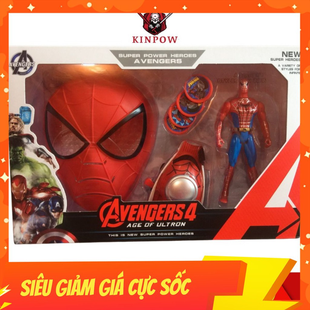 Đồ Chơi Mặt Nạ Siêu Anh Hùng Spiderman Và Phụ Kiện Chiến Đấu Cho Bé Nhập Vai Sống Động